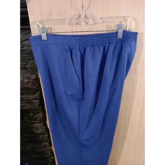 Alfred Dunner (18) Purple Beaded Hem Embellished Capri Pant Elastic Back Pockets - Picture 1 of 9